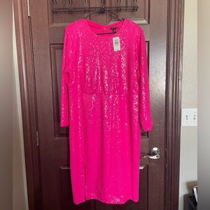 Pink Sequin Torrid Dress size 18 BNWT